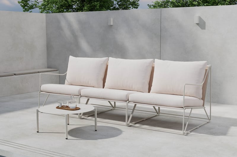 Usteryd Utesoffa 3-sits med Usteryd Soffbord - Beige - Utemöbler & utemiljö - Loungemöbler - Loungeset & loungegrupp