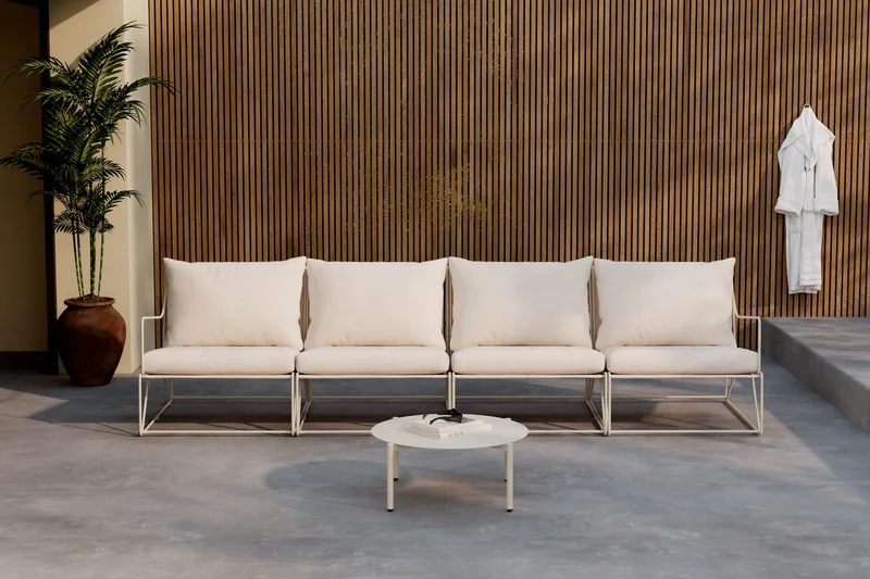 Usteryd Utesoffa 4-sits med Usteryd Soffbord - Beige - Utemöbler & utemiljö - Loungemöbler - Loungeset & loungegrupp