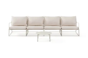 Usteryd Utesoffa 4-sits med Usteryd Soffbord - Beige - Utemöbler & utemiljö - Loungemöbler - Loungeset & loungegrupp