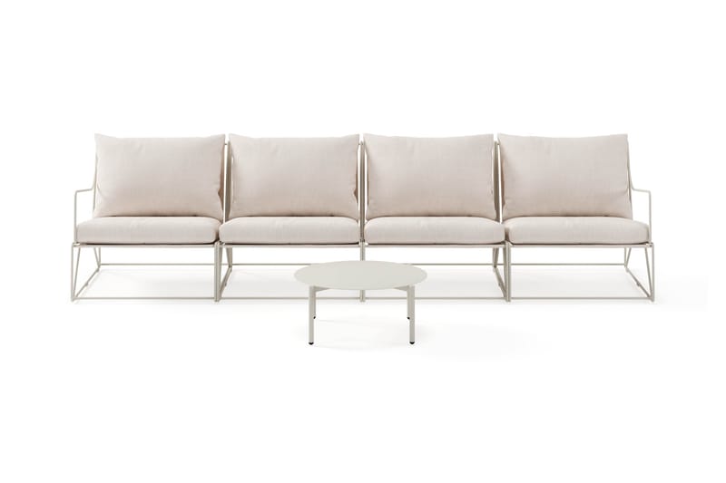 Usteryd Utesoffa 4-sits med Usteryd Soffbord - Beige - Utemöbler & utemiljö - Loungemöbler - Loungeset & loungegrupp