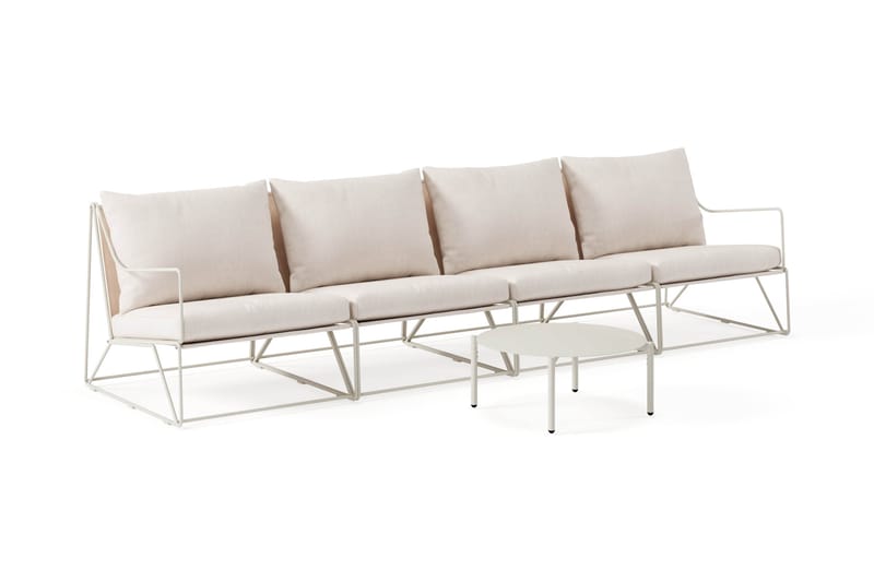 Usteryd Utesoffa 4-sits med Usteryd Soffbord - Beige - Utemöbler & utemiljö - Loungemöbler - Loungeset & loungegrupp