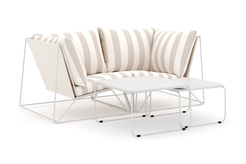 Usteryd utomhus rak 2-sits soffa - Beige/Striped - Utemöbler & utemiljö - Utegrupp - Soffgrupp utomhus