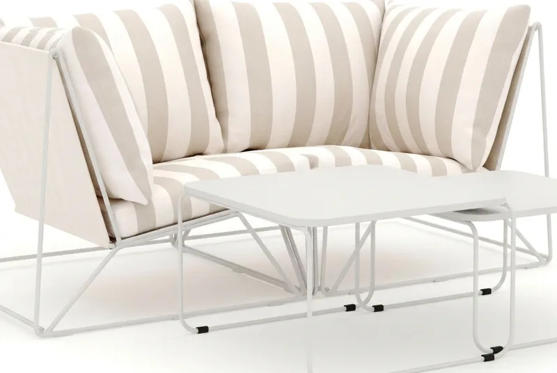 Usteryd utomhus rak 2-sits soffa - Beige/Striped - Utemöbler & utemiljö - Utegrupp - Soffgrupp utomhus