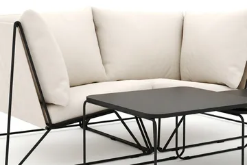 Usteryd utomhus rak 2-sits soffa - Svart/Beige - Utemöbler & utemiljö - Utegrupp - Soffgrupp utomhus