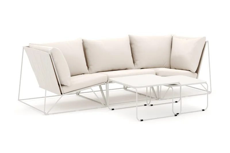 Usteryd utomhus rak 3-sits soffa, Beige/Beige