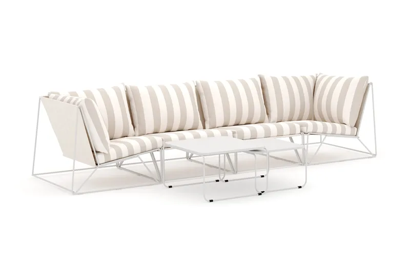 Usteryd utomhus rak 4-sits soffa - Beige/Striped - Utemöbler & utemiljö - Utegrupp - Soffgrupp utomhus