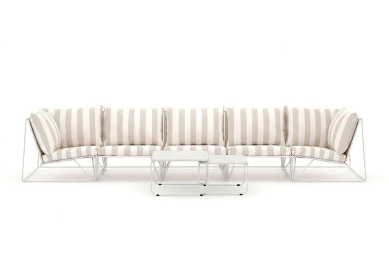 Usteryd utomhus rak 5-sits soffa - Beige/Striped - Utemöbler & utemiljö - Utegrupp - Soffgrupp utomhus