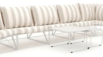 Usteryd utomhus rak 5-sits soffa - Beige/Striped - Utemöbler & utemiljö - Utegrupp - Soffgrupp utomhus