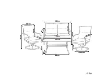 Utegrupp Mestrino - Blå, Svart - Utemöbler & utemiljö - Utegrupp - Soffgrupp utomhus