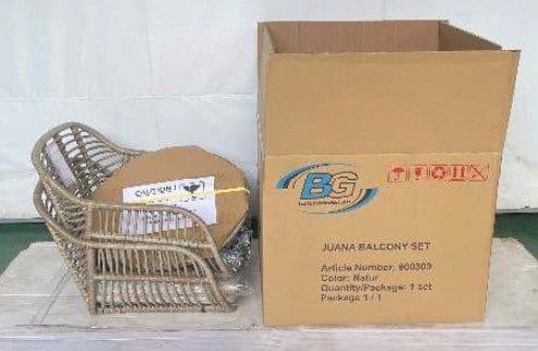 Utemöbelgrupp Juana balkong - Beige - Utemöbler & utemiljö - Utegrupp - Cafegrupp & cafeset