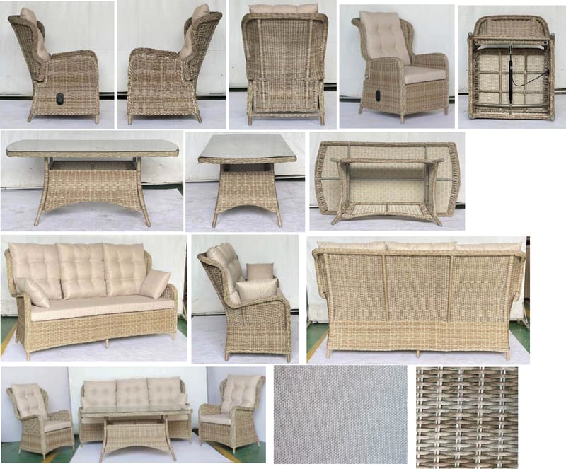 Utemöbelgrupp Orleans recliner-lounge - beige - Utemöbler & utemiljö - Utegrupp - Soffgrupp utomhus