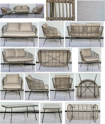 Utemöbelgrupp Torino Lounge - beige - Utemöbler & utemiljö - Utegrupp - Soffgrupp utomhus