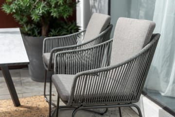 Utematsgrupp OPAL 160 & 4 fåtöljer - grå - Utemöbler & utemiljö - Utegrupp - Matgrupp utomhus