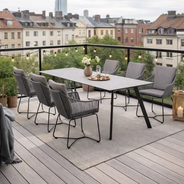 Utematsgrupp OPAL 220 & 6 fåtöljer - grå - Utemöbler & utemiljö - Utegrupp - Matgrupp utomhus