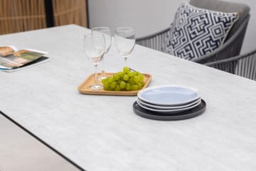 Utematsgrupp OPAL 220 & 6 fåtöljer - grå - Utemöbler & utemiljö - Utegrupp - Matgrupp utomhus