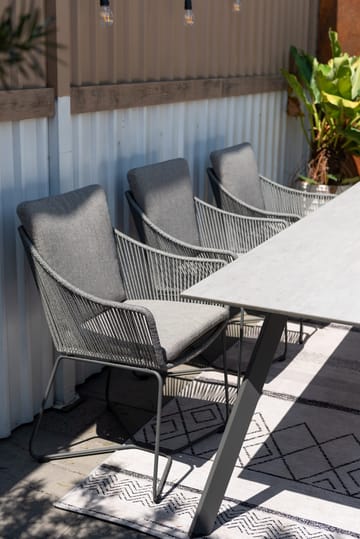 Utematsgrupp OPAL 220 & 6 fåtöljer - grå - Utemöbler & utemiljö - Utegrupp - Matgrupp utomhus