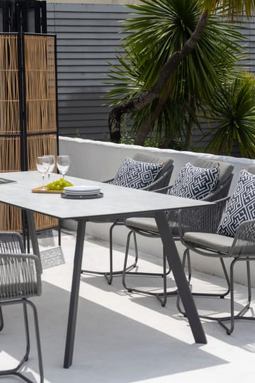 Utematsgrupp OPAL 220 & 6 fåtöljer - grå - Utemöbler & utemiljö - Utegrupp - Matgrupp utomhus