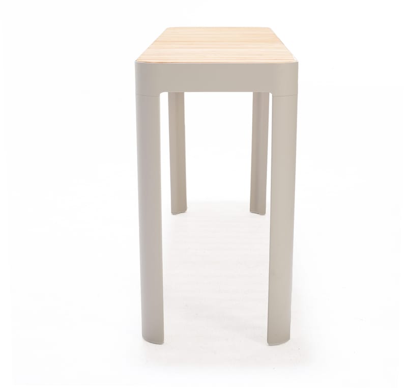 Utomhus balkongset Portals balkongbord + bänk 140 cm - beige/trä - Utemöbler & utemiljö - Utegrupp - Matgrupp utomhus