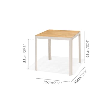 Utomhus barset Portals barbord + 4 barstolar - ljus ecru/korallsand - Utemöbler & utemiljö - Utestol & trädgårdsstol - Barstol utomhus