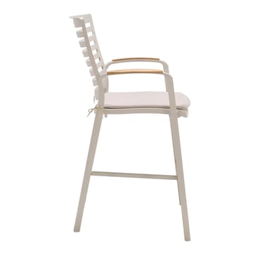 Utomhus barset Portals barbord + 4 barstolar - ljus ecru/korallsand - Utemöbler & utemiljö - Utestol & trädgårdsstol - Barstol utomhus