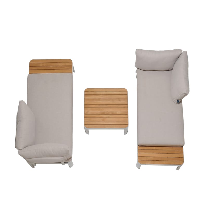 Utomhus modulset Portals 2x 2-sitssoffor + soffbord - korallsand - Utemöbler & utemiljö - Utegrupp - Soffgrupp utomhus