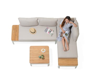 Utomhus modulset Portals 2x 2-sitssoffor + soffbord - korallsand - Utemöbler & utemiljö - Utegrupp - Soffgrupp utomhus