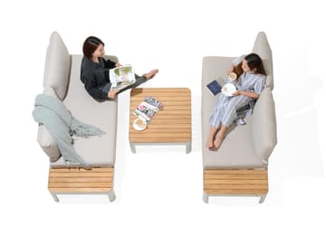 Utomhus modulset Portals 2x 2-sitssoffor + soffbord - korallsand - Utemöbler & utemiljö - Utegrupp - Soffgrupp utomhus