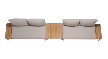 Utomhus modulset Portals 2x 2-sitssoffor + soffbord - korallsand - Utemöbler & utemiljö - Utegrupp - Soffgrupp utomhus