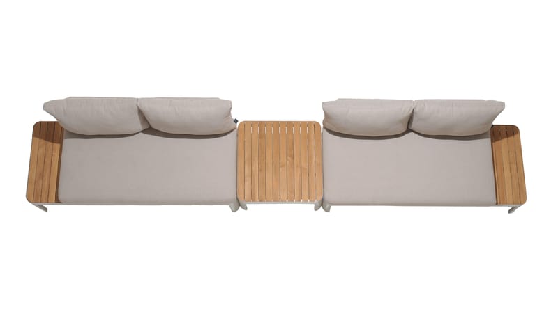 Utomhus modulset Portals 2x 2-sitssoffor + soffbord - korallsand - Utemöbler & utemiljö - Utegrupp - Soffgrupp utomhus