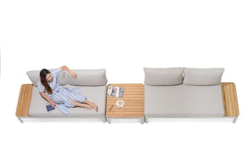 Utomhus modulset Portals 2x 2-sitssoffor + soffbord - korallsand - Utemöbler & utemiljö - Utegrupp - Soffgrupp utomhus