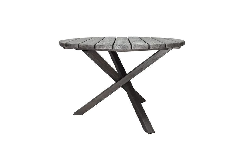 Utomhusmöbelgrupp Ø 112 cm bord & 4 Belize grå stolar Grå - Grå - Utemöbler & utemiljö - Utegrupp - Matgrupp utomhus