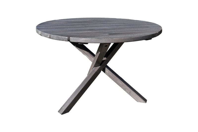 Utomhusmöbelgrupp Ø 112 cm bord & 4 Belize grå stolar Grå - Grå - Utemöbler & utemiljö - Utegrupp - Matgrupp utomhus