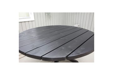 Utomhusmöbelgrupp Ø 112 cm bord & 4 Belize grå stolar Svart - Svart - Utemöbler & utemiljö - Utegrupp - Matgrupp utomhus