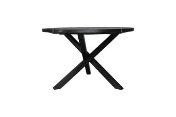 Utomhusmöbelgrupp Ø 112 cm bord & 4 Belize grå stolar Svart - Svart - Utemöbler & utemiljö - Utegrupp - Matgrupp utomhus