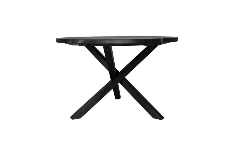 Utomhusmöbelgrupp Ø 112 cm bord & 4 Belize grå stolar Svart - Svart - Utemöbler & utemiljö - Utegrupp - Matgrupp utomhus