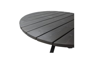 Utomhusmöbelgrupp Ø 112 cm bord & 4 Belize grå stolar Svart - Svart - Utemöbler & utemiljö - Utegrupp - Matgrupp utomhus