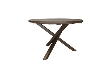 Utomhusmöbelgrupp Ø 112 cm bord & 4 Belize naturell stolar Brun - Brun - Utemöbler & utemiljö - Utegrupp - Matgrupp utomhus