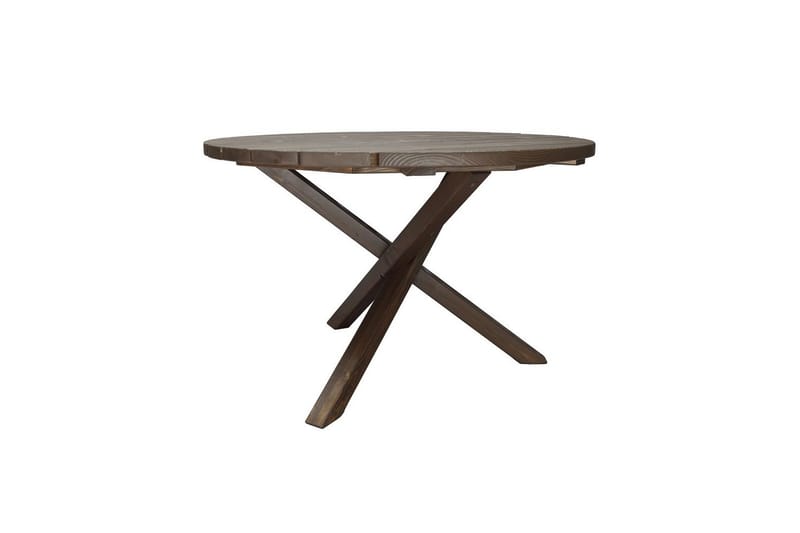 Utomhusmöbelgrupp Ø 112 cm bord & 4 Belize naturell stolar Brun - Brun - Utemöbler & utemiljö - Utegrupp - Matgrupp utomhus