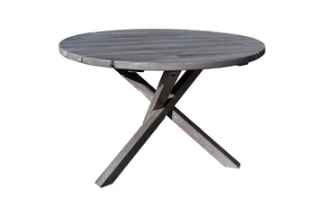 Utomhusmöbelgrupp Ø 112 cm bord & 4 Belize naturell stolar Grå - Grå - Utemöbler & utemiljö - Utegrupp - Matgrupp utomhus