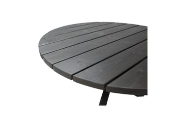 Utomhusmöbelgrupp Ø 112 cm bord & 4 Belize naturell stolar Svart - Svart - Utemöbler & utemiljö - Utegrupp - Matgrupp utomhus