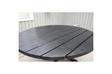 Utomhusmöbelgrupp Ø 112 cm bord & 4 Belize naturell stolar Svart - Svart - Utemöbler & utemiljö - Utegrupp - Matgrupp utomhus