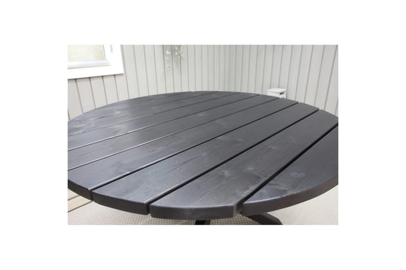Utomhusmöbelgrupp Ø 112 cm bord & 4 Belize naturell stolar Svart - Svart - Utemöbler & utemiljö - Utegrupp - Matgrupp utomhus