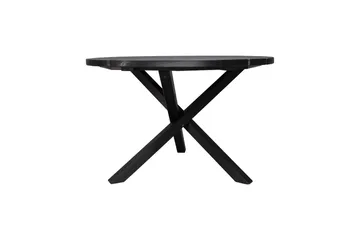 Utomhusmöbelgrupp Ø 112 cm bord & 4 Belize naturell stolar Svart - Svart - Utemöbler & utemiljö - Utegrupp - Matgrupp utomhus