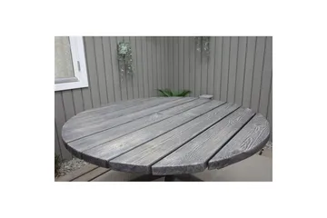 Utomhusmöbelgrupp Ø 112 cm bord & 4 Levanto grå stolar Grå - Grå - Utemöbler & utemiljö - Utegrupp - Cafegrupp & cafeset