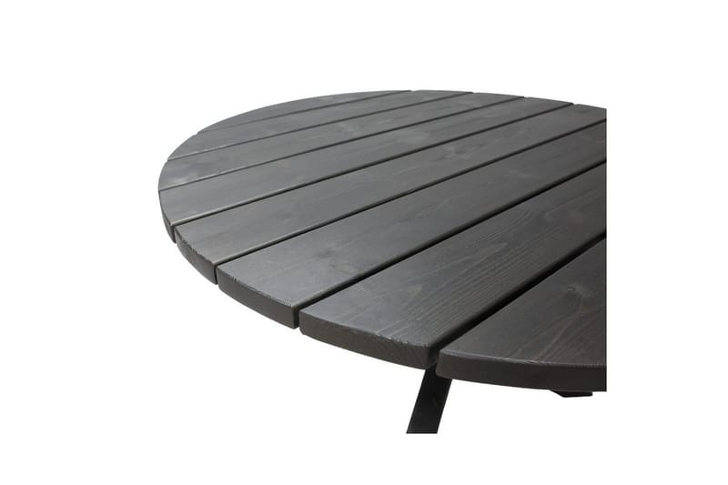 Utomhusmöbelgrupp Ø 112 cm bord & 4 Merida naturell stolar Svart - Svart - Utemöbler & utemiljö - Utegrupp - Cafegrupp & cafeset