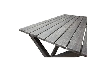 Utomhusmöbelgrupp 150 cm Bord & 4 Merida grå stolar Grå - Grå - Utemöbler & utemiljö - Utegrupp - Matgrupp utomhus