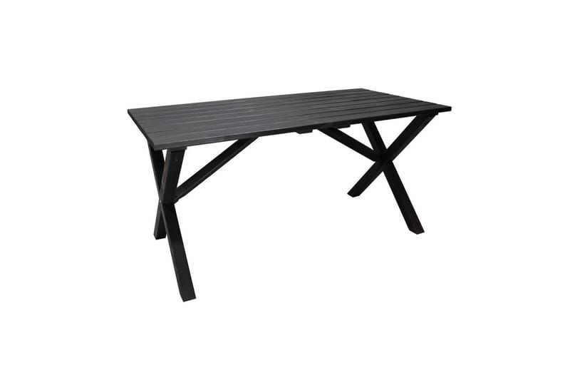 Utomhusmöbelgrupp 150 cm Bord & 4 Merida grå stolar Svart - Svart - Utemöbler & utemiljö - Utegrupp - Matgrupp utomhus