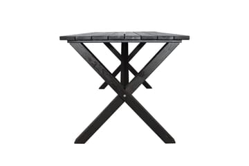 Utomhusmöbelgrupp 150 cm Bord & 4 Merida grå stolar Svart - Svart - Utemöbler & utemiljö - Utegrupp - Matgrupp utomhus