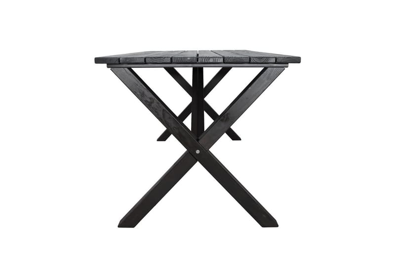 Utomhusmöbelgrupp 150 cm Bord & 4 Merida grå stolar Svart - Svart - Utemöbler & utemiljö - Utegrupp - Matgrupp utomhus
