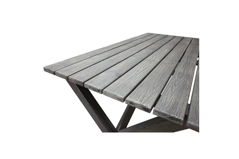 Utomhusmöbelgrupp 150 cm Bord & 4 Merida naturell stolar Grå - Grå - Utemöbler & utemiljö - Utegrupp - Matgrupp utomhus